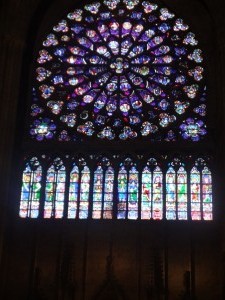 Witraż w katedrze Notre Dame 